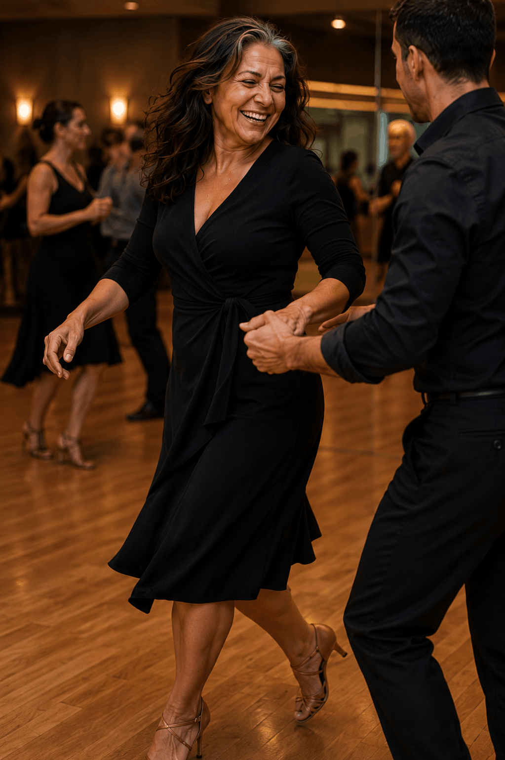 Woman dancing salsa